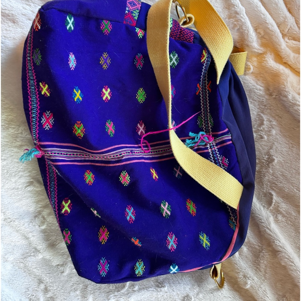 Free People Tricia Fix  Day Tripper Technicolor Embroidered Tote Bag